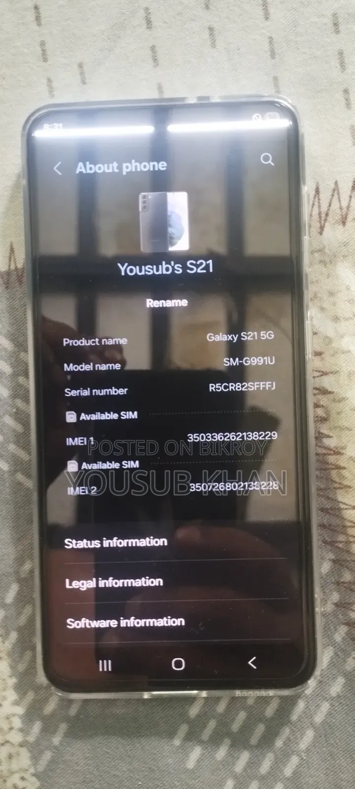Samsung Galaxy S21 5G 128 GB Black