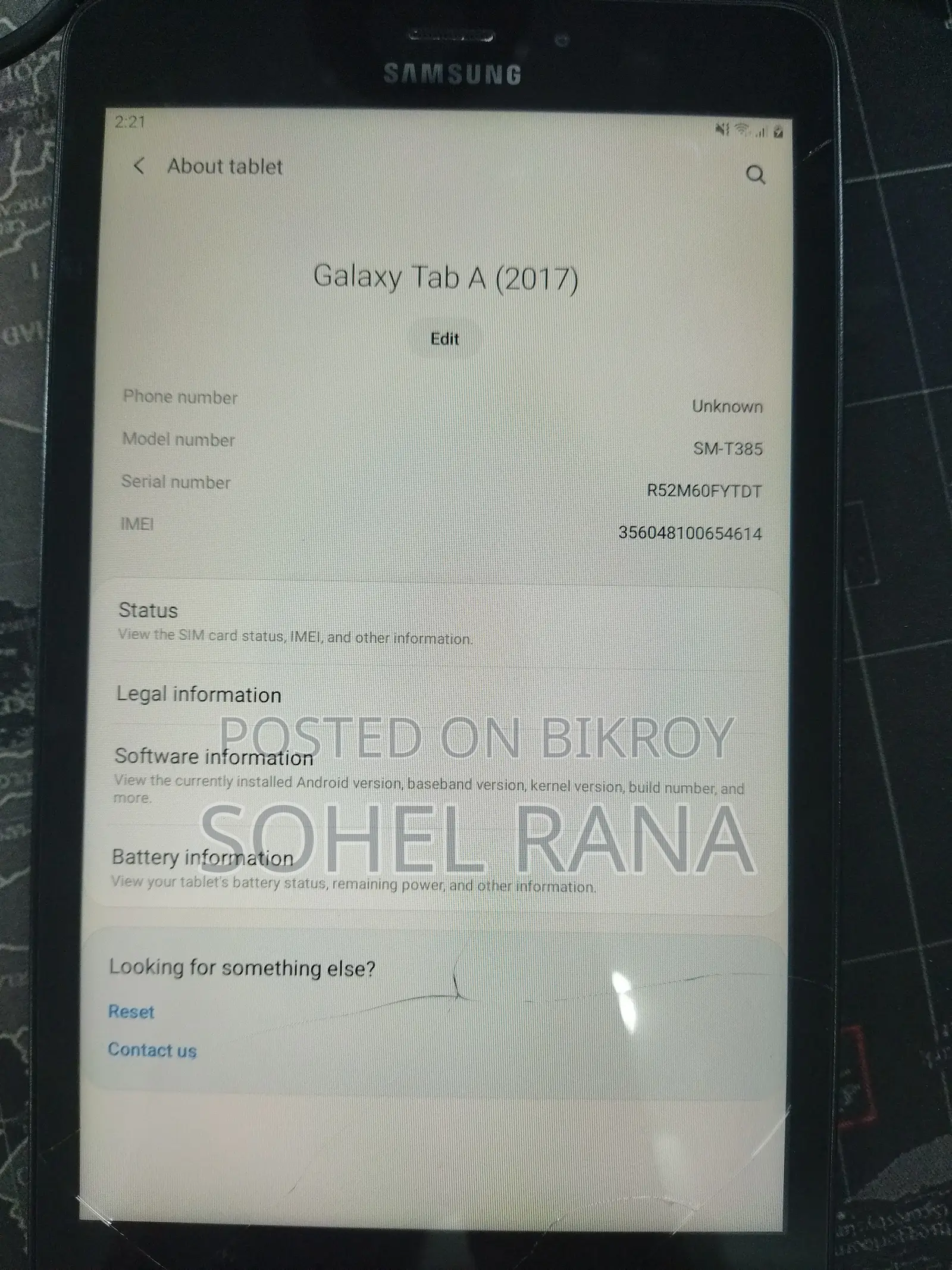 Samsung Galaxy Tab A SM-T285 16 GB Black