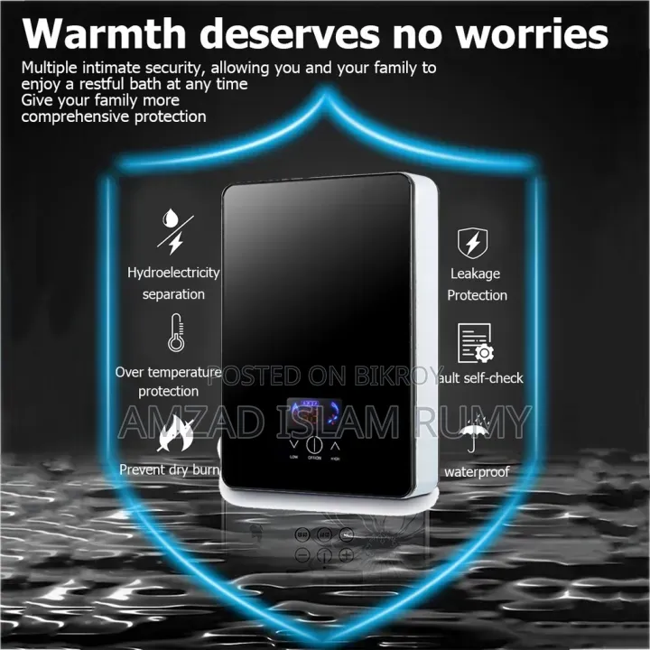 Instant Tankless Electric Water Heater LCD Touch Screen.. 6000w
