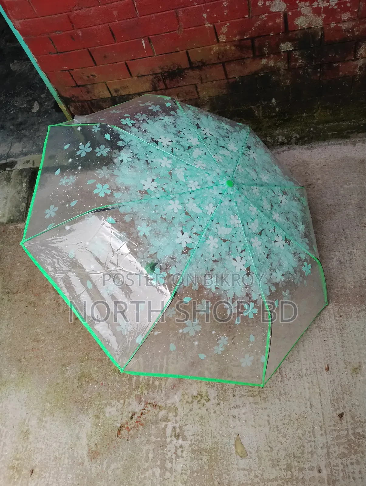 Transparent Printed Foldable Umbrella