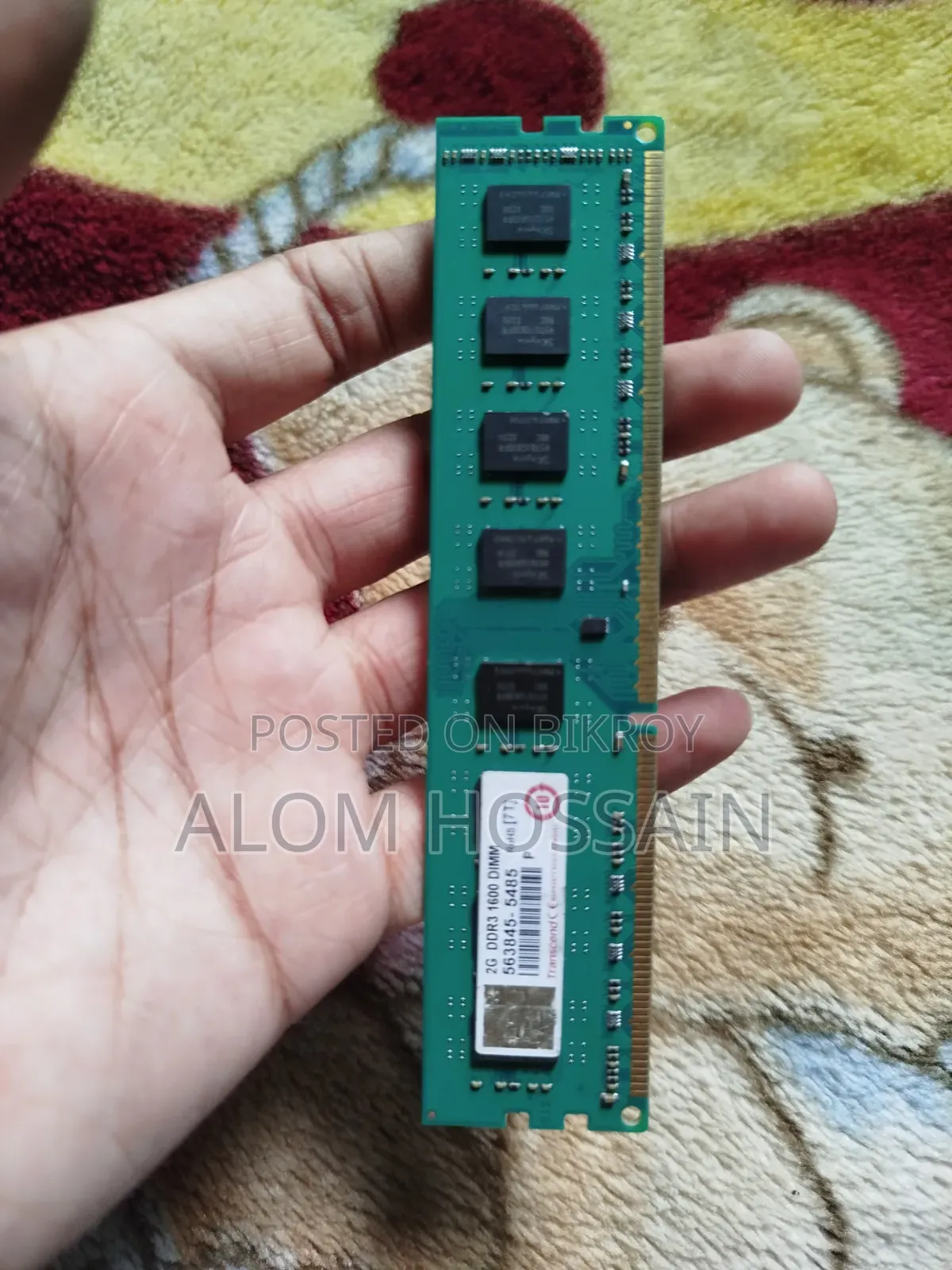 Transcend 2GB DDR3 1600 MHz Desktop RAM