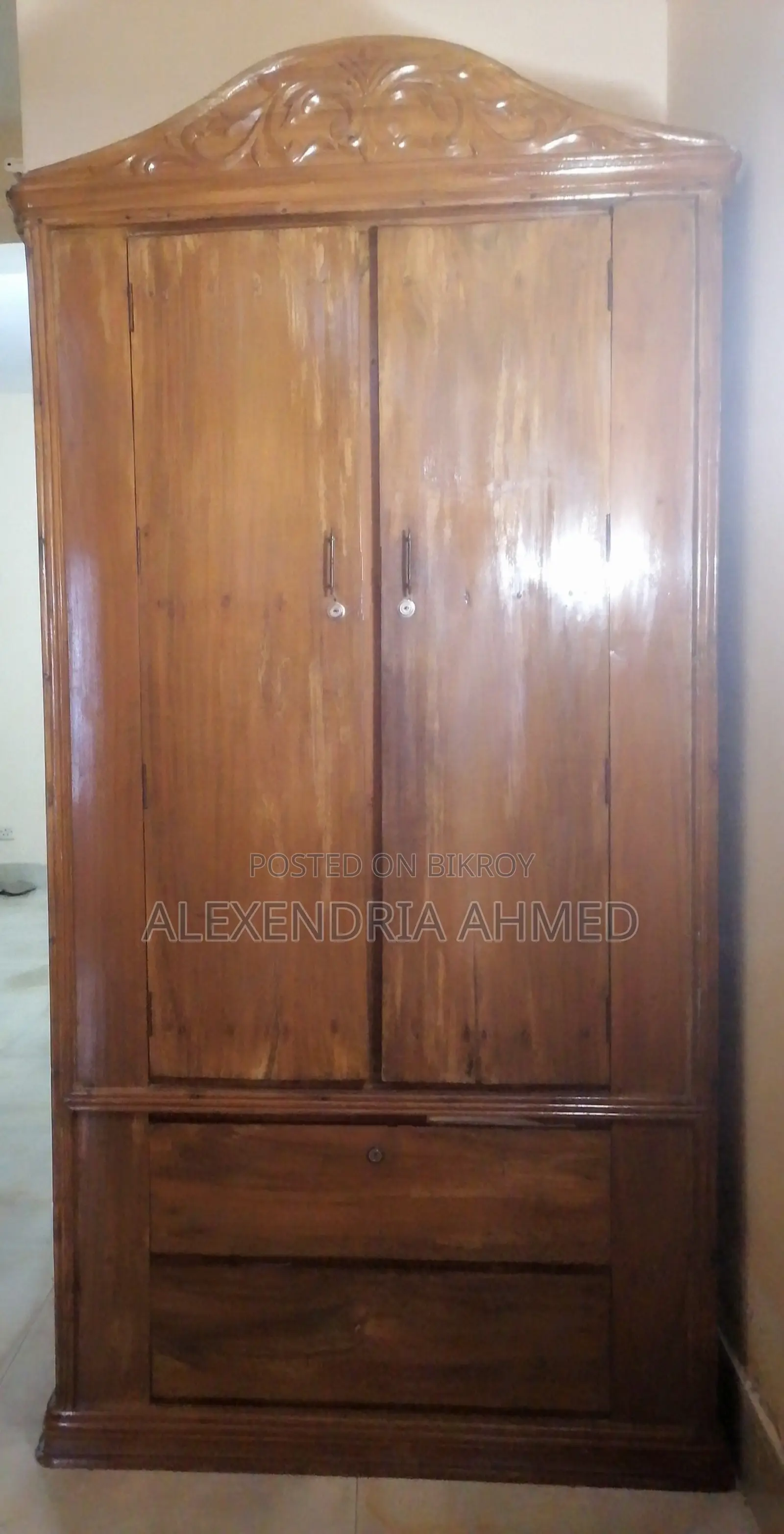 Teak Wood Wardrobe (2-Section)