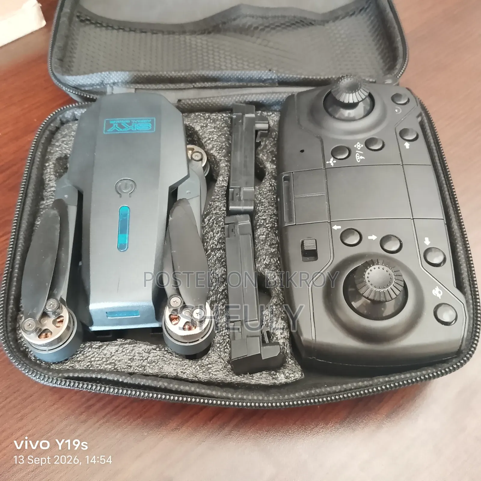 E88 MAX Drone (Brushless) With 2 Camera, 2 Batteries & Case – 