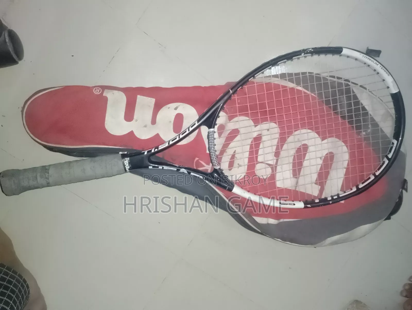 4 original Wilson and HEAD brand tennis rackets for sale