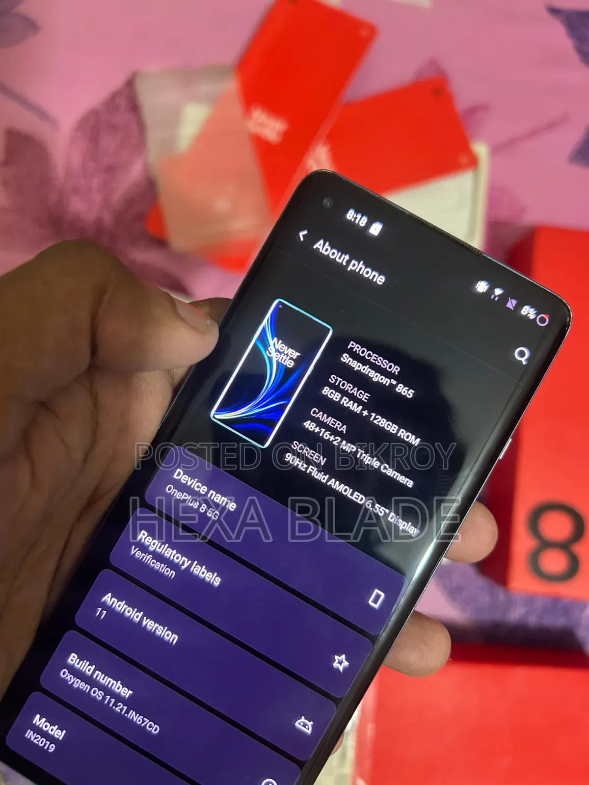 OnePlus 8 128 GB Gray
