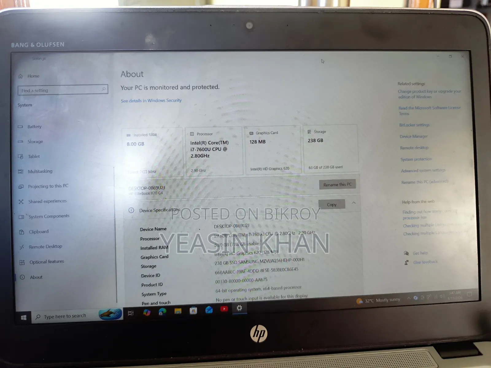 Laptop HP 14-Dq1025cl 8GB Intel Core I7 SSD 256GB