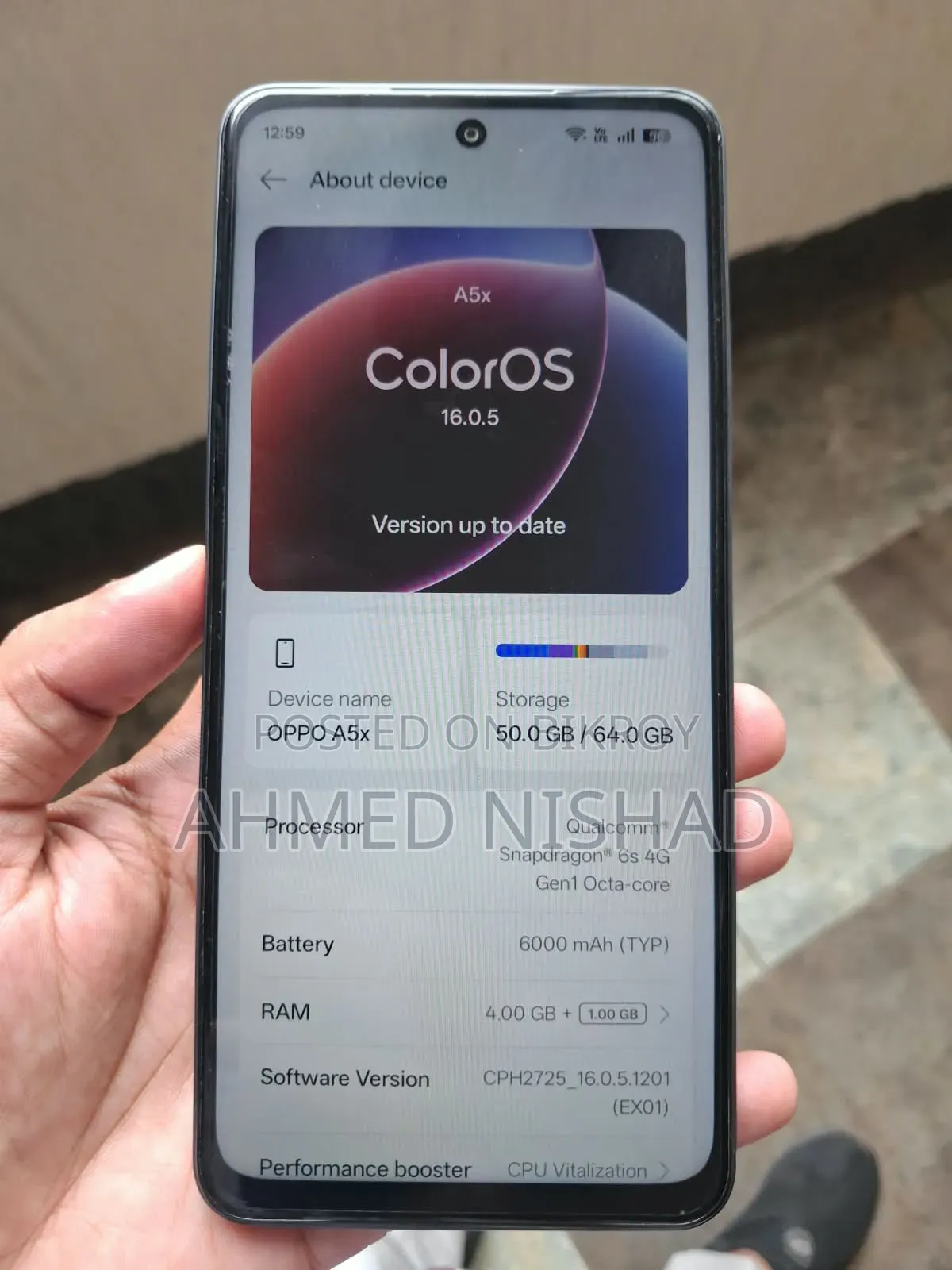 Oppo A5X 128 GB Blue
