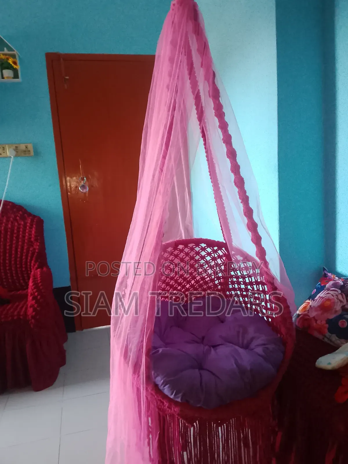 Hanging indoor swing