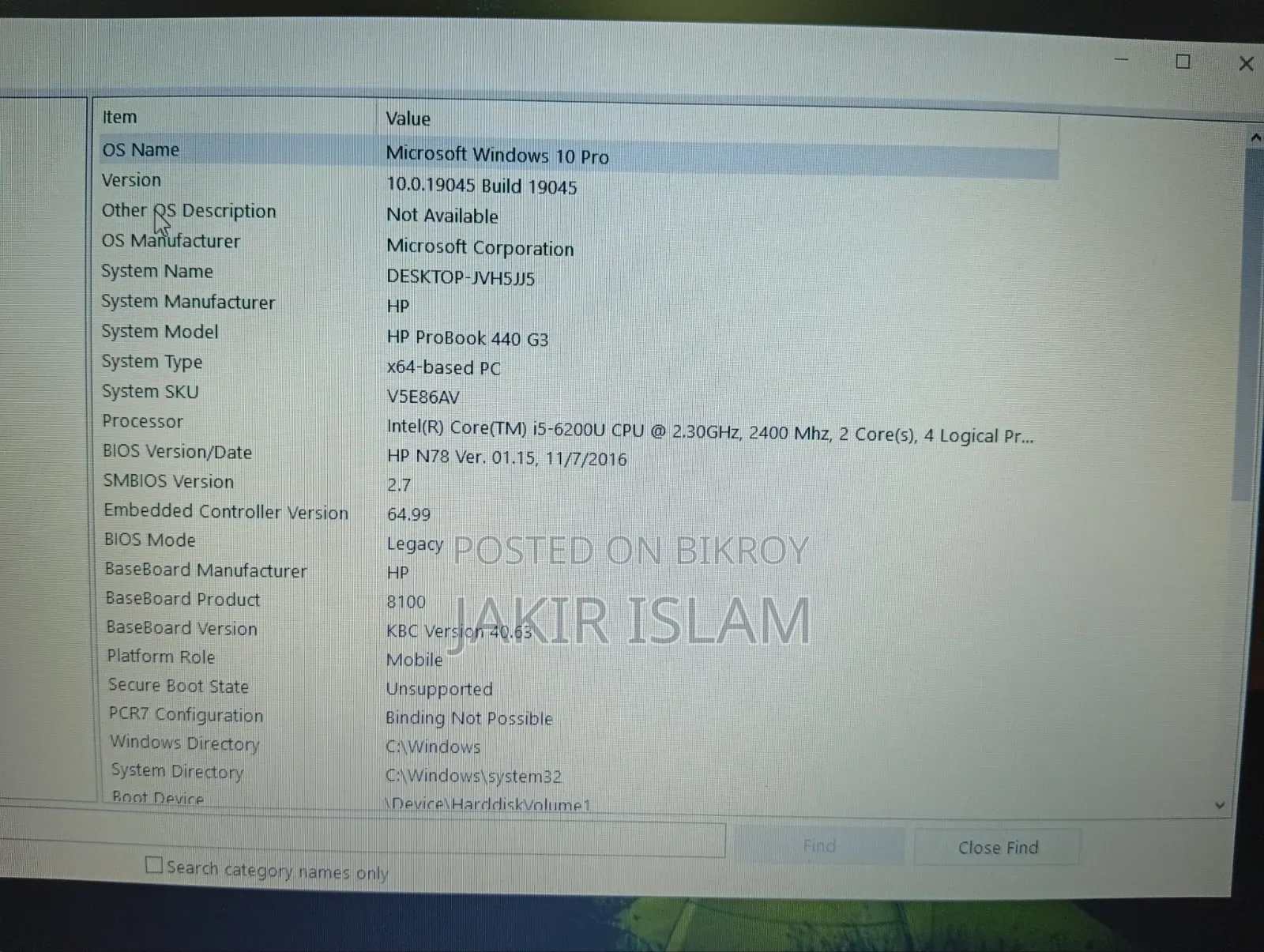 Laptop HP EliteBook 840 G3 16GB Intel Core I5 SSD 256GB