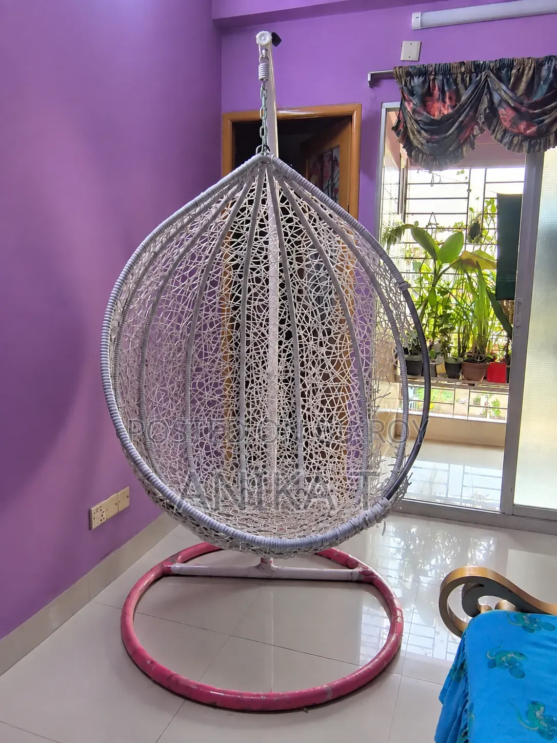 Used Imported Largest Size Rattan Hanging Egg Chair | 180KG Capacity