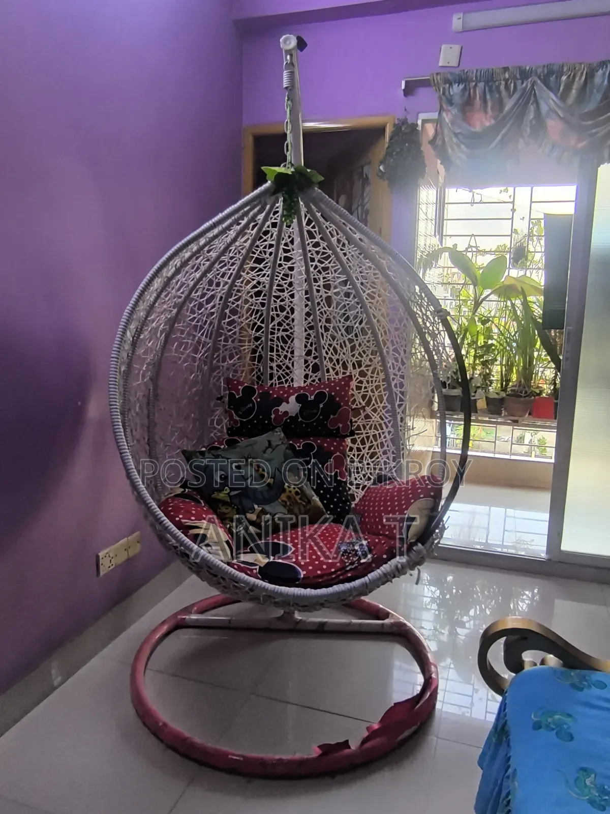 Used Imported Largest Size Rattan Hanging Egg Chair | 180KG Capacity