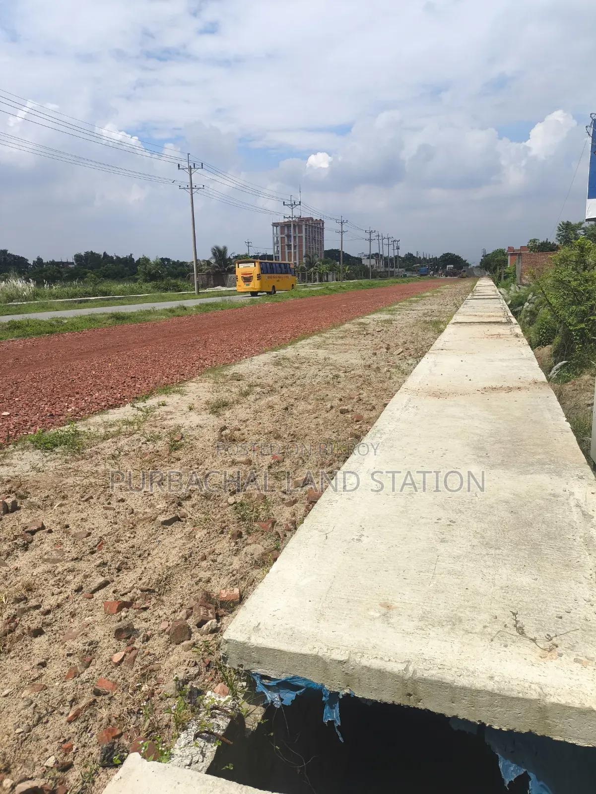 100 Katha Land for Sale on Purbachal to Jalsiri 100-Foot Road
