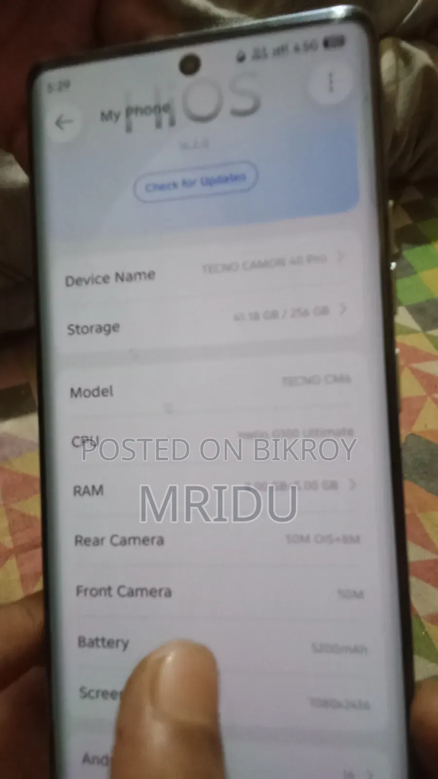 Tecno Camon 40 256 GB White