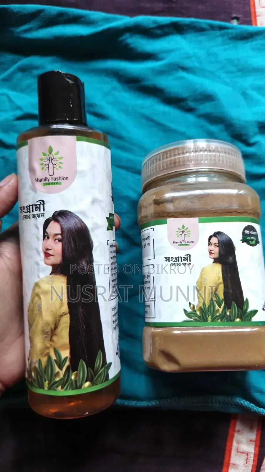 হেয়ার অয়েল এবং হেয়ার প্যাক এবং মাসকারা