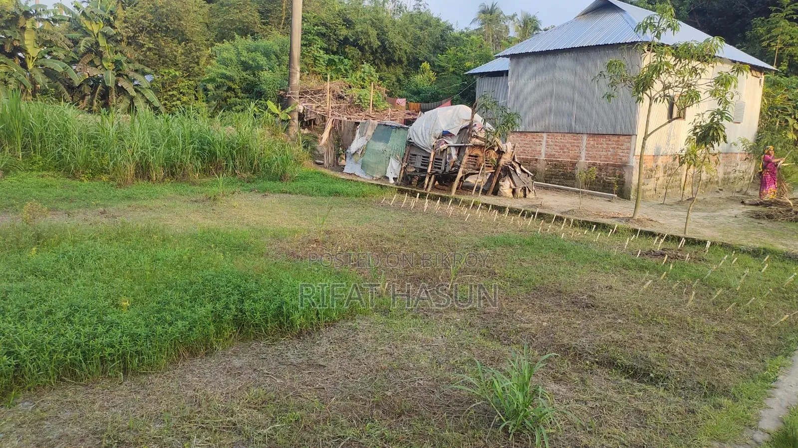 Land suitable for building a house, right beside a 6-foot road connected from government 12-foot road