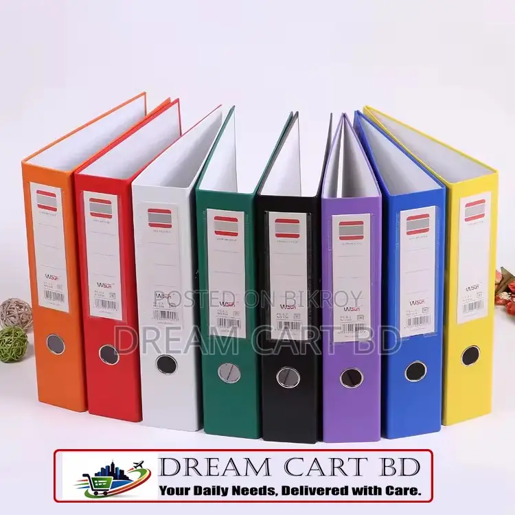 Hua Jie A4 Lever Arch File | Heavy Duty Box File | Metal Clip (New)
