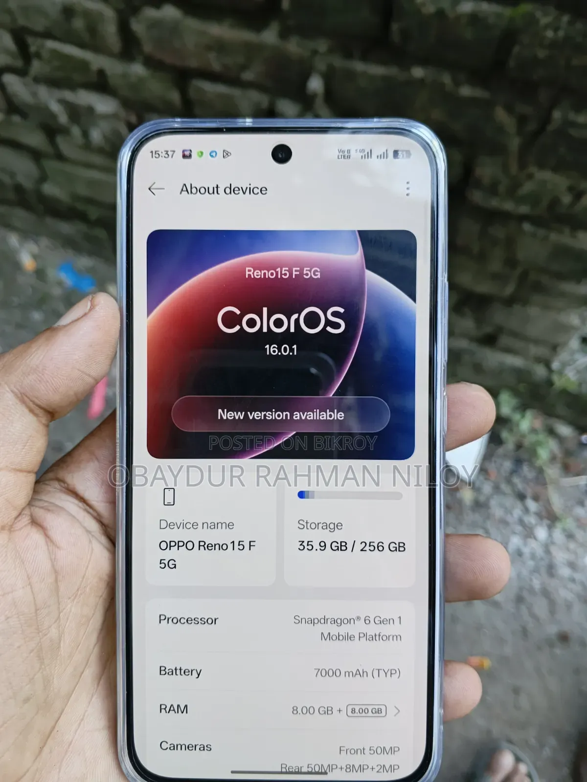 New Oppo Reno15 F 5G 256 GB Blue
