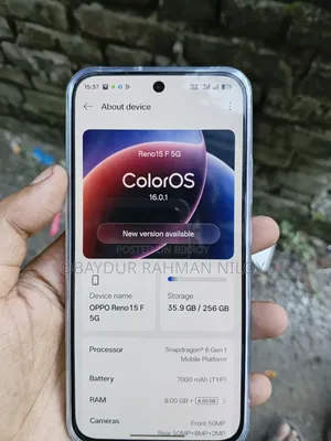 নতুন ওপ্পো রেনো১৫ এফ ৫জি ২৫৬ জিবি নীল