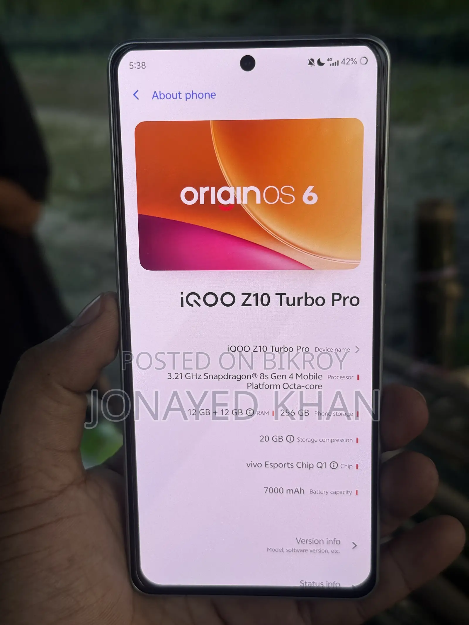 Vivo iQOO Z10 Turbo Pro 256 GB White