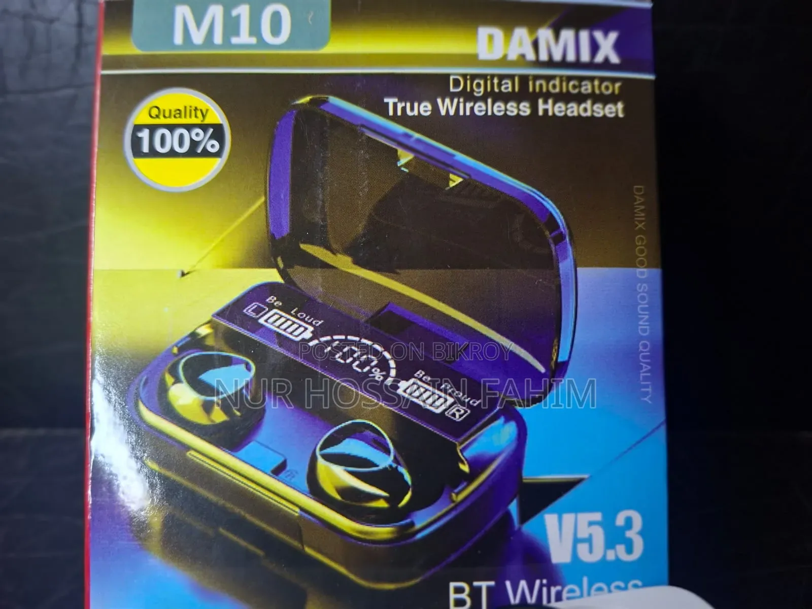 Brand New Damix M10 TWS Earbuds - LED Display & Heavy Bass