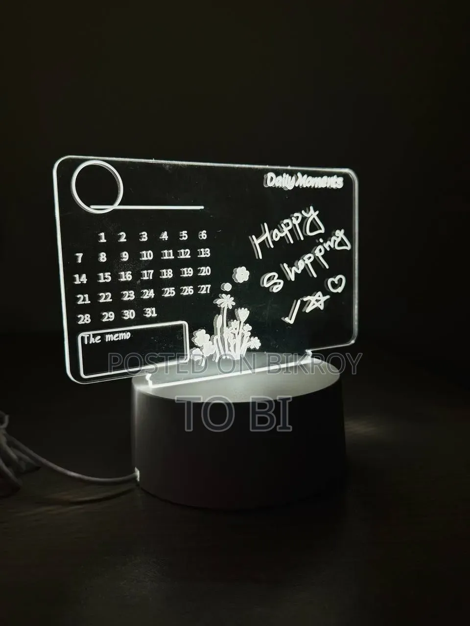3D Calendar Lamp