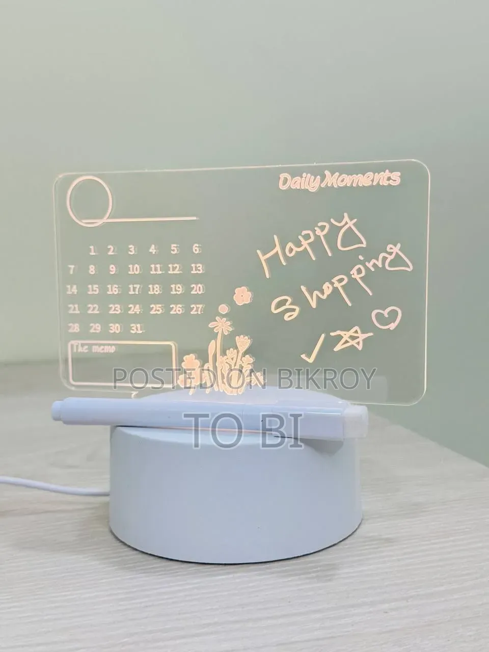 3D Calendar Lamp
