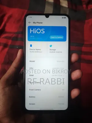 নিউ টেকনো স্পার্ক গো ৩ ৬৪ জিবি গ্রে