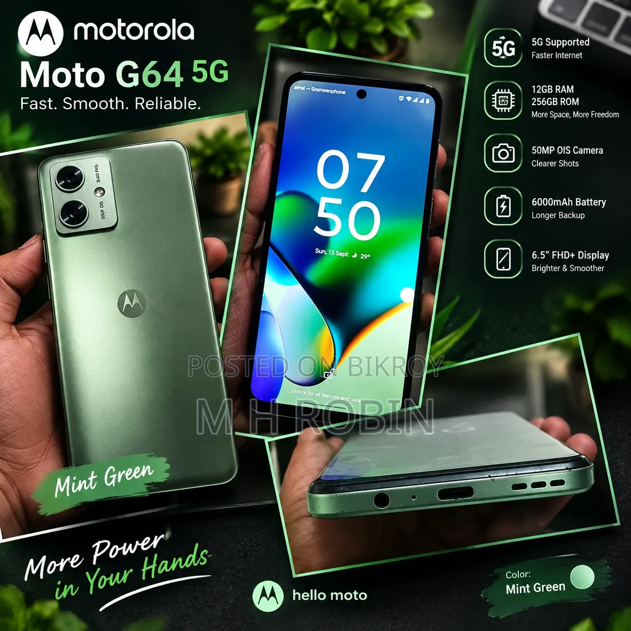 Motorola Moto G64 256 GB Green