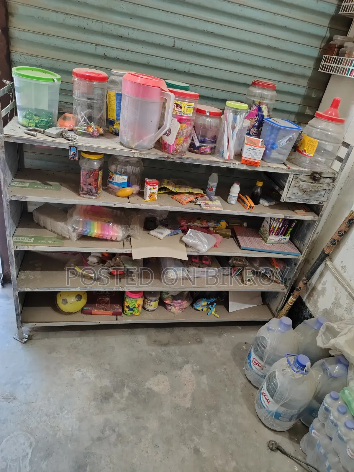 Shop racks and goods