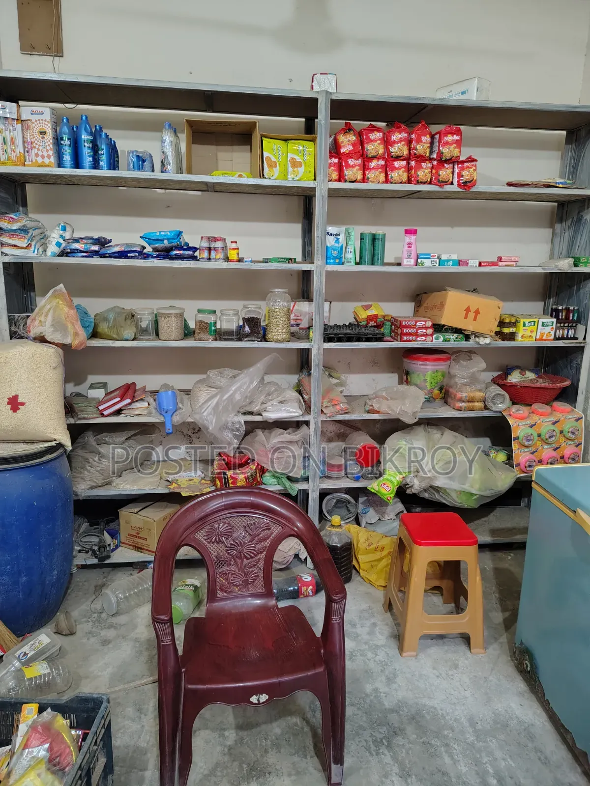 Shop racks and goods