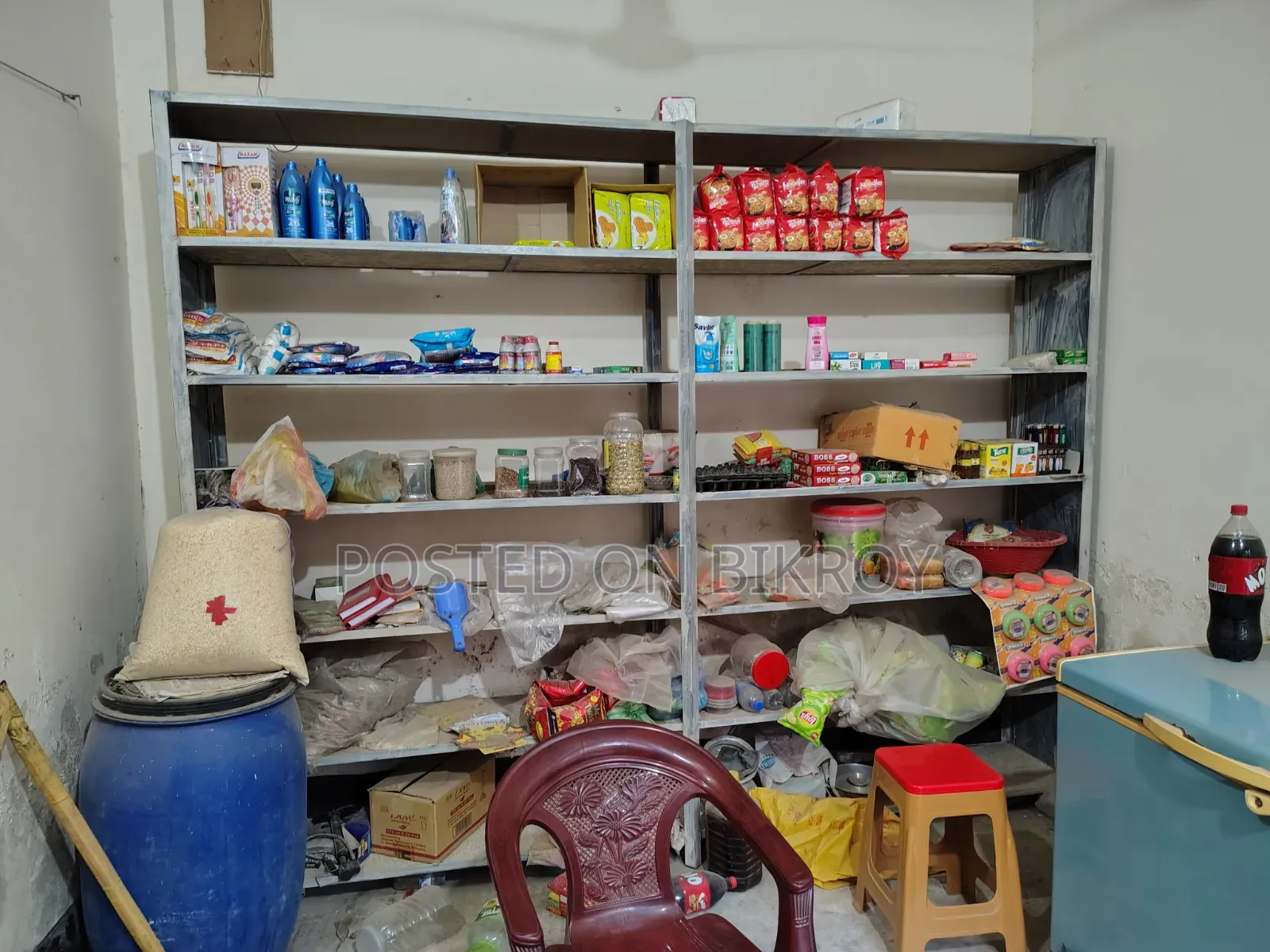 Shop racks and goods