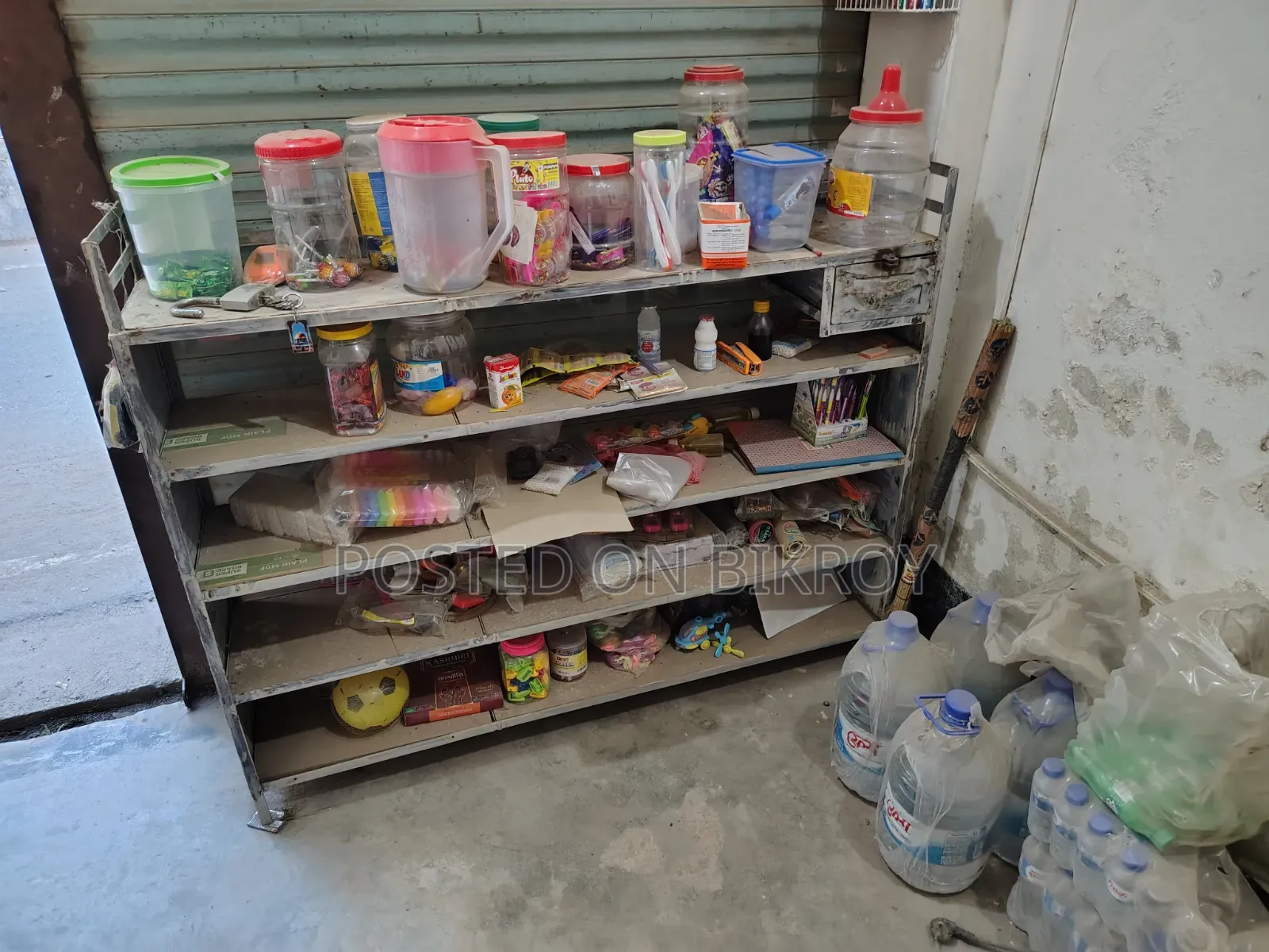 Shop racks and goods