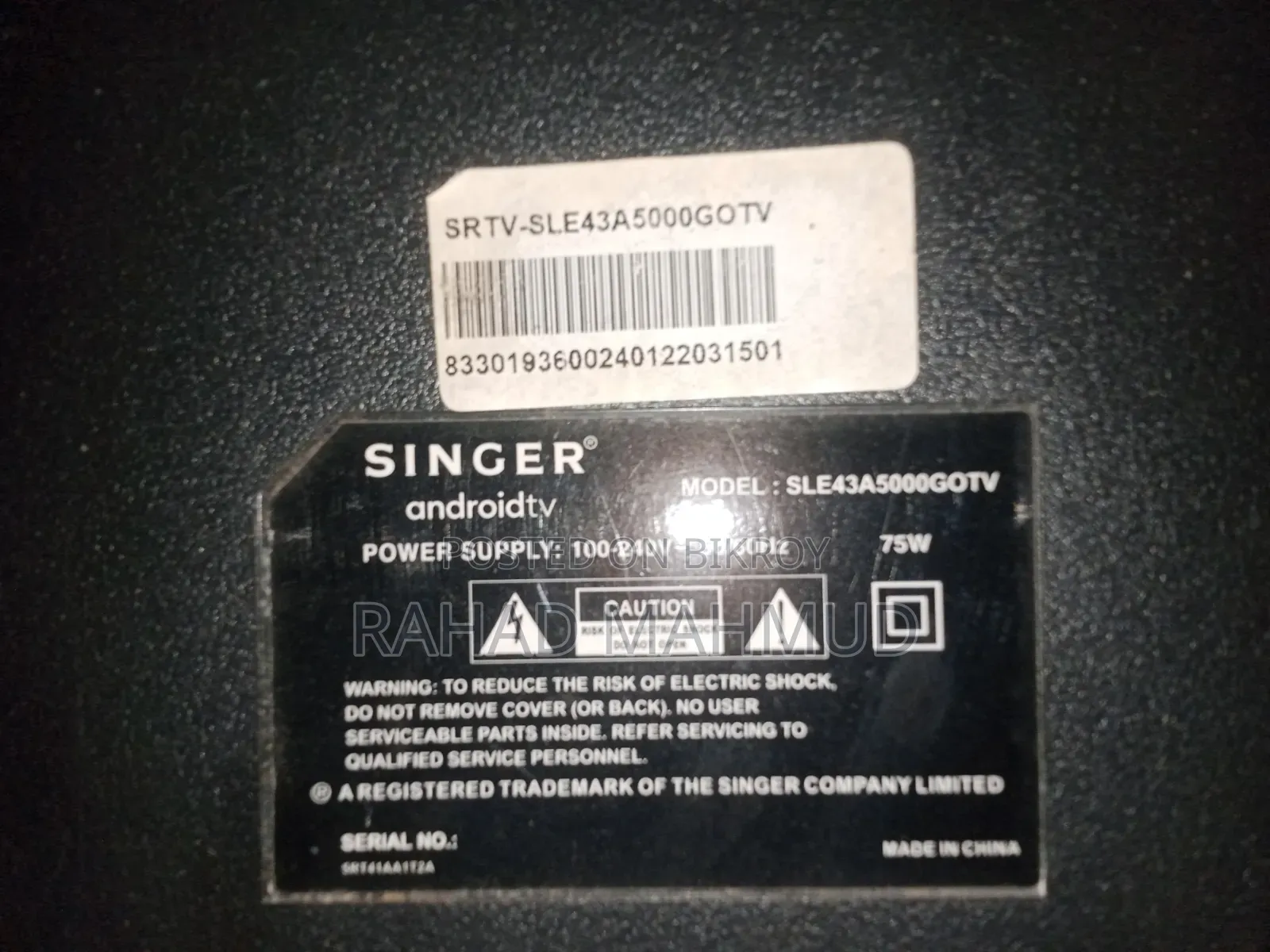 Singer 43inch Android TV