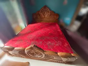 Teak Wood Bed - Segun Wood Size: 10x7 Feet