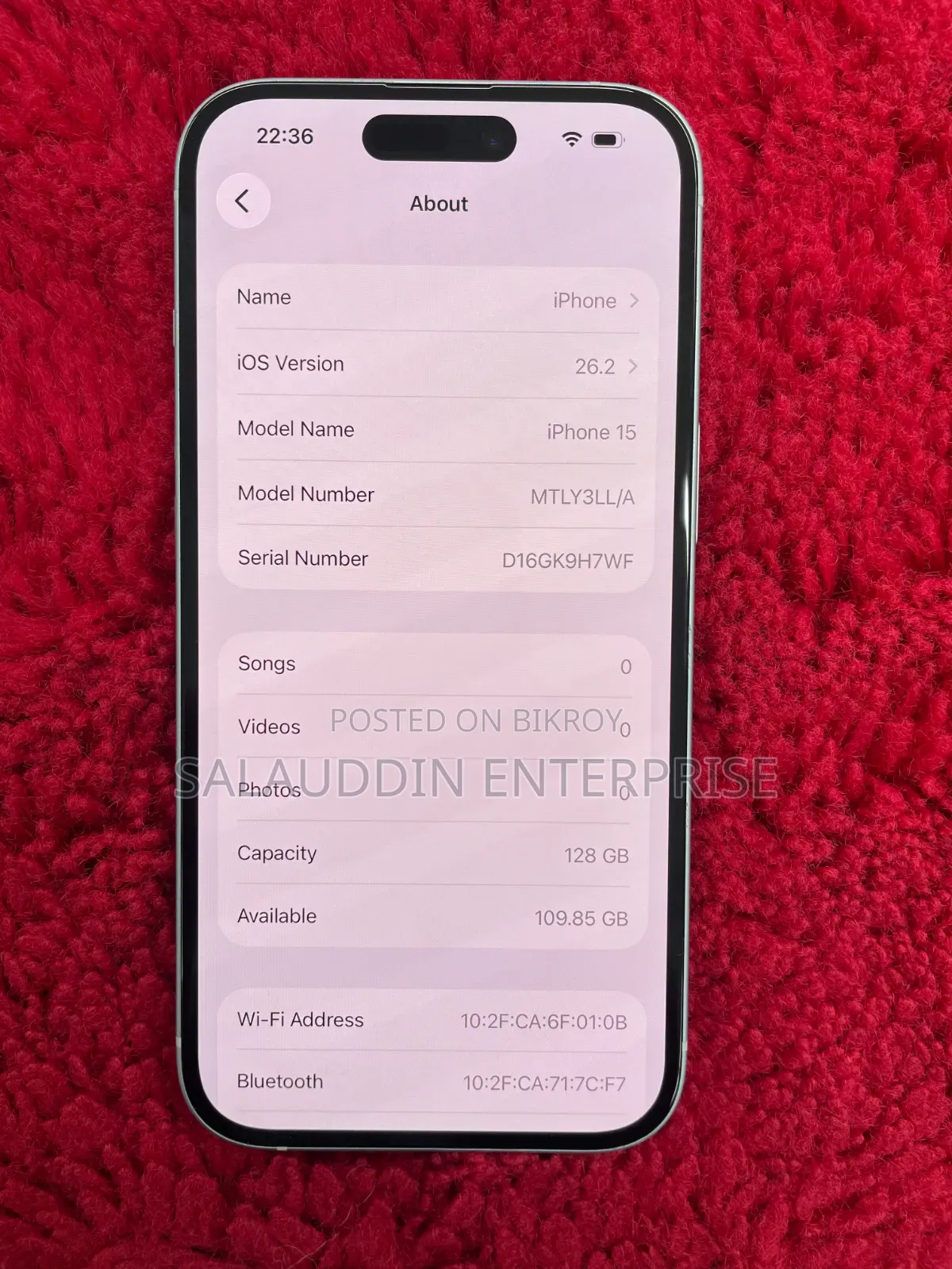Apple iPhone 15 128 GB Blue