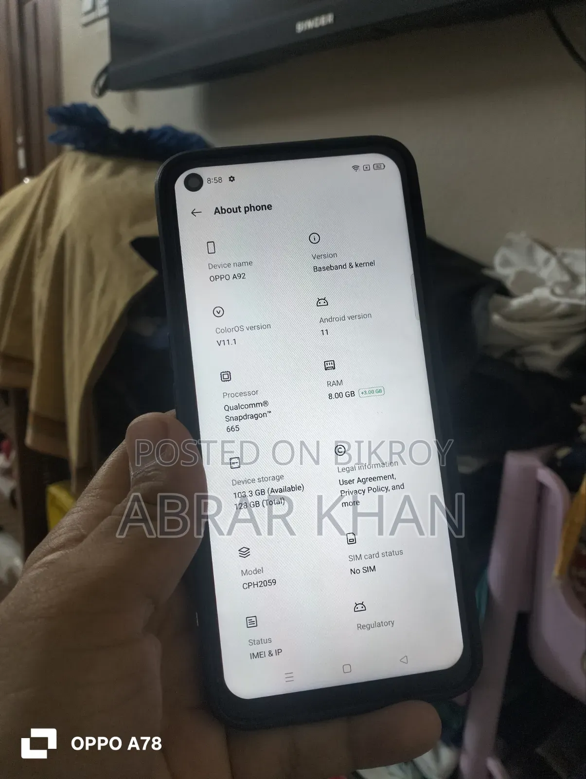 Oppo A92 128 GB Black