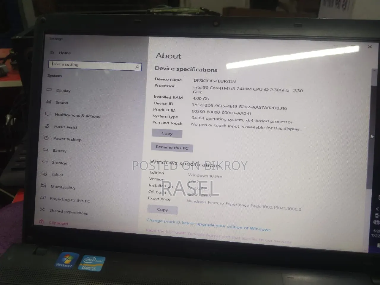 Laptop Sony VAIO 15E F15218SN 4GB Intel Core i5 HDD+SSD 128GB