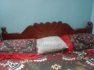 Urgent Sale: Used Semi-Double Wooden Bed (5' × 6.5')
