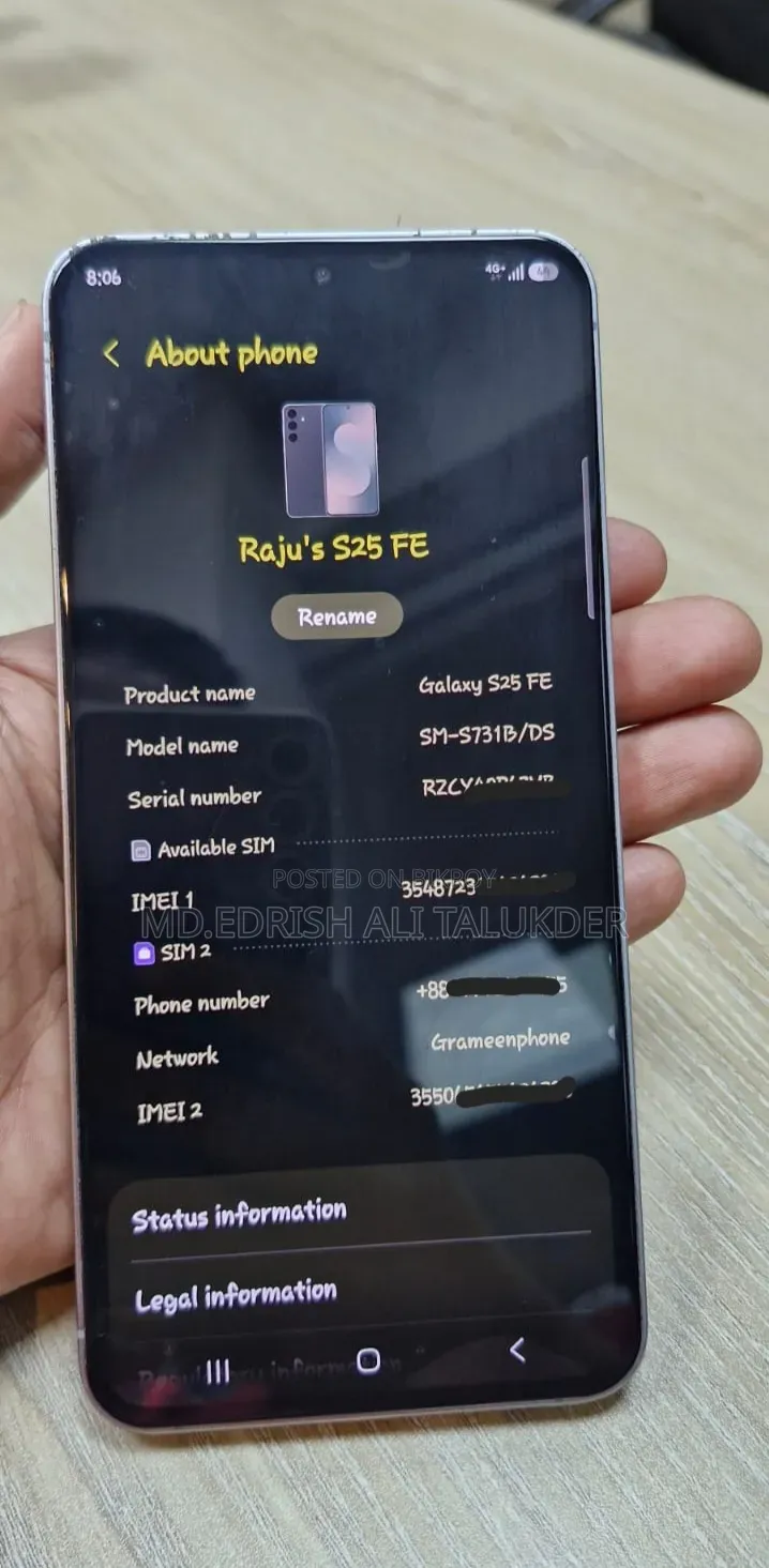 Samsung Galaxy S25 FE 512 GB Black