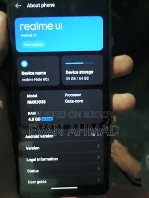 Realme Note 60x 64 GB Black