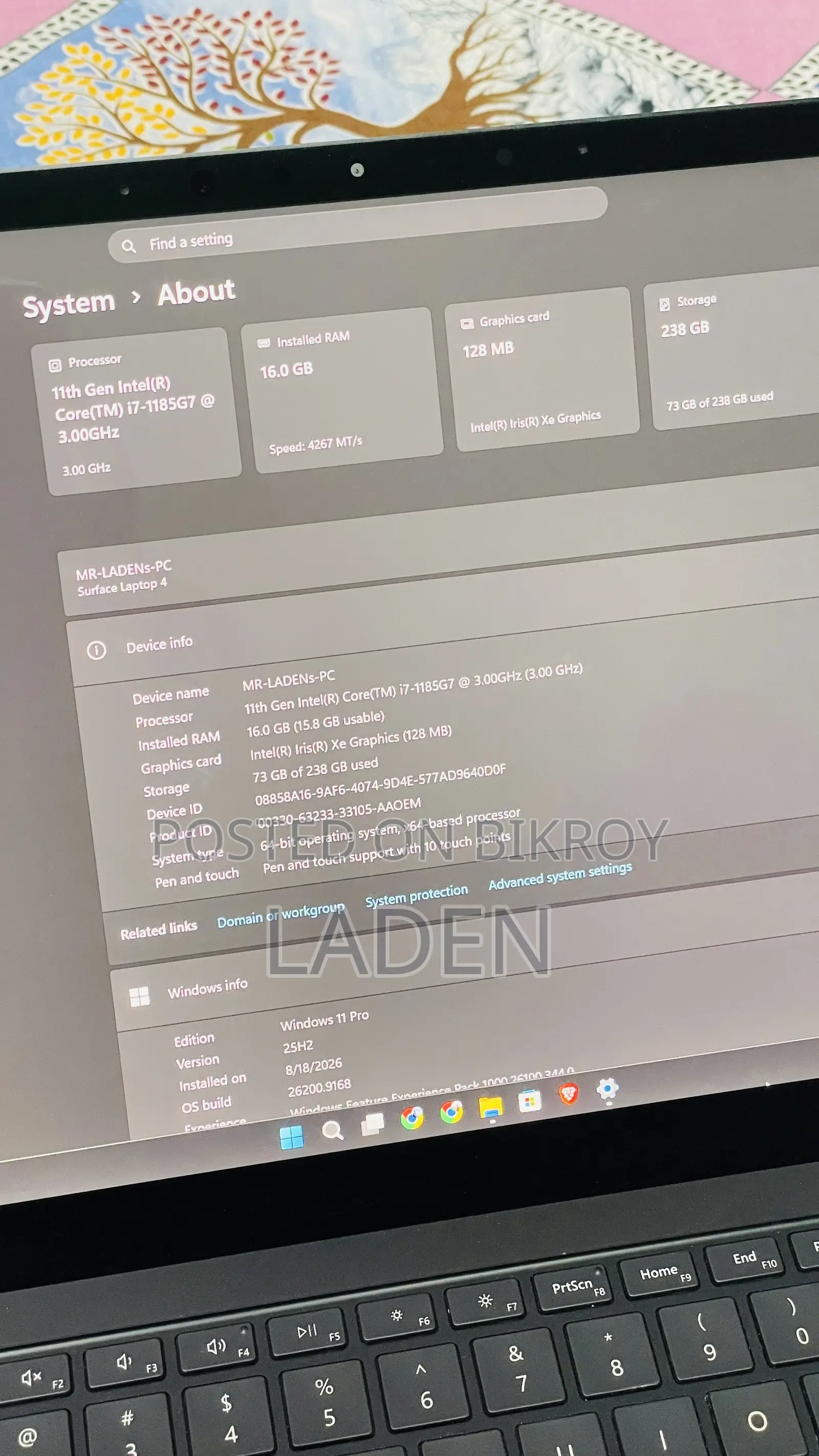 Microsoft Surface Laptop 4 16GB Intel Core i7 SSD 256GB Laptop