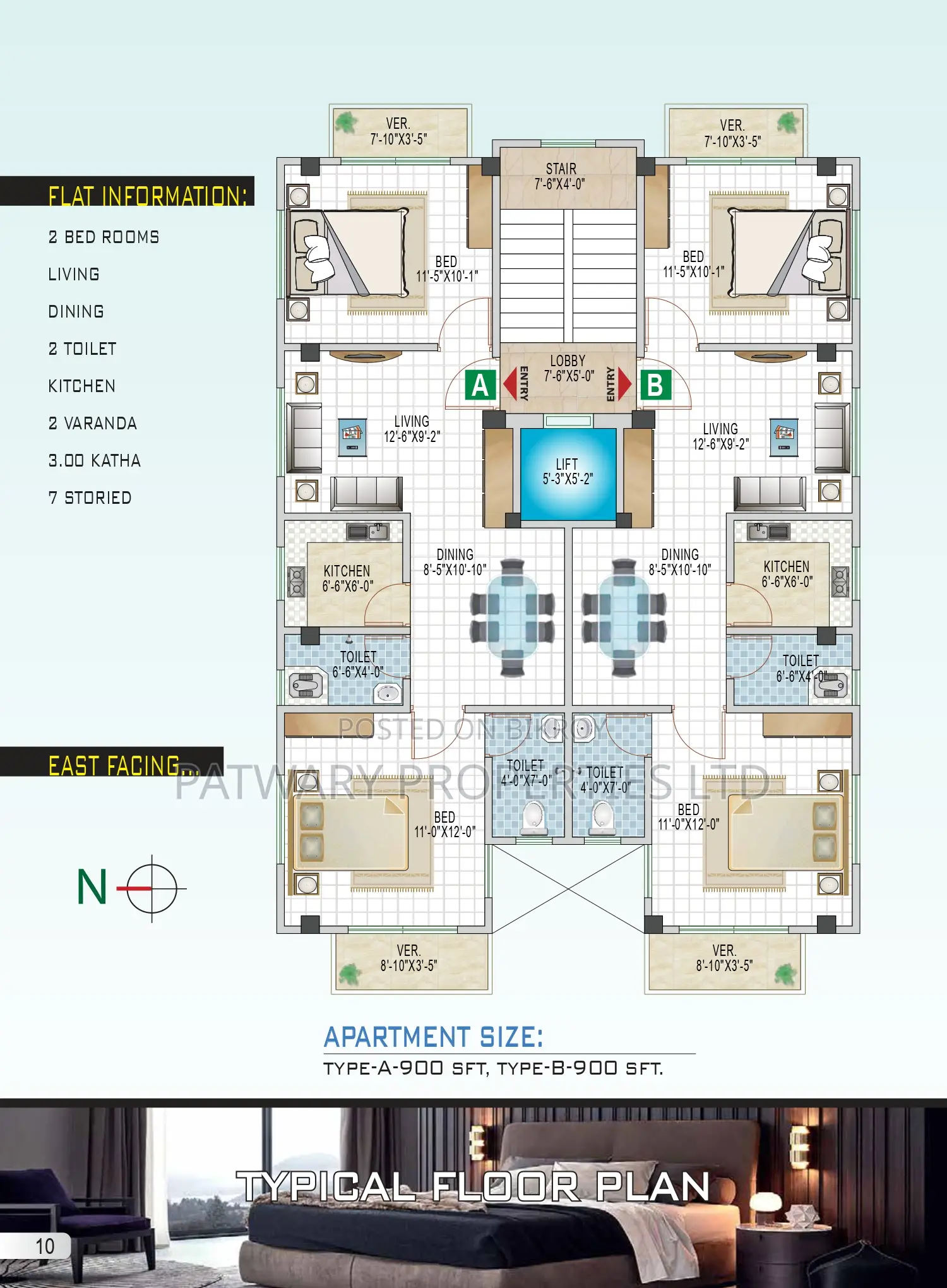 2-Bedroom Apartment in Howlader Bhavan, Mirpur for sale