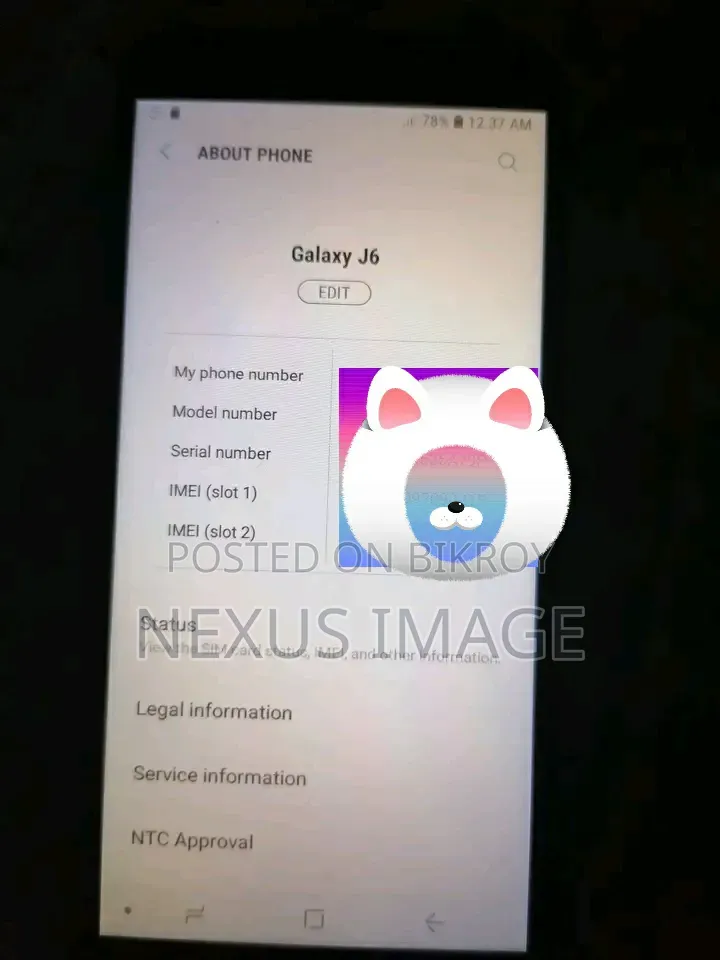 স্যামসাং গ্যালাক্সি জে৬ ৩২ জিবি কালো