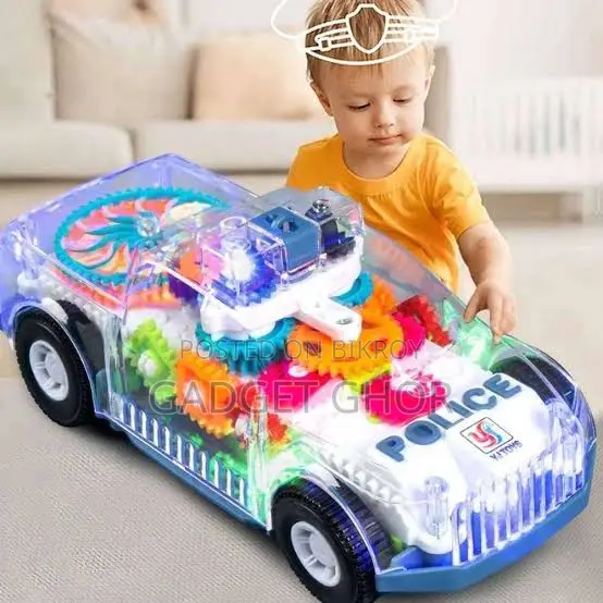 Transparent Gear Police Car