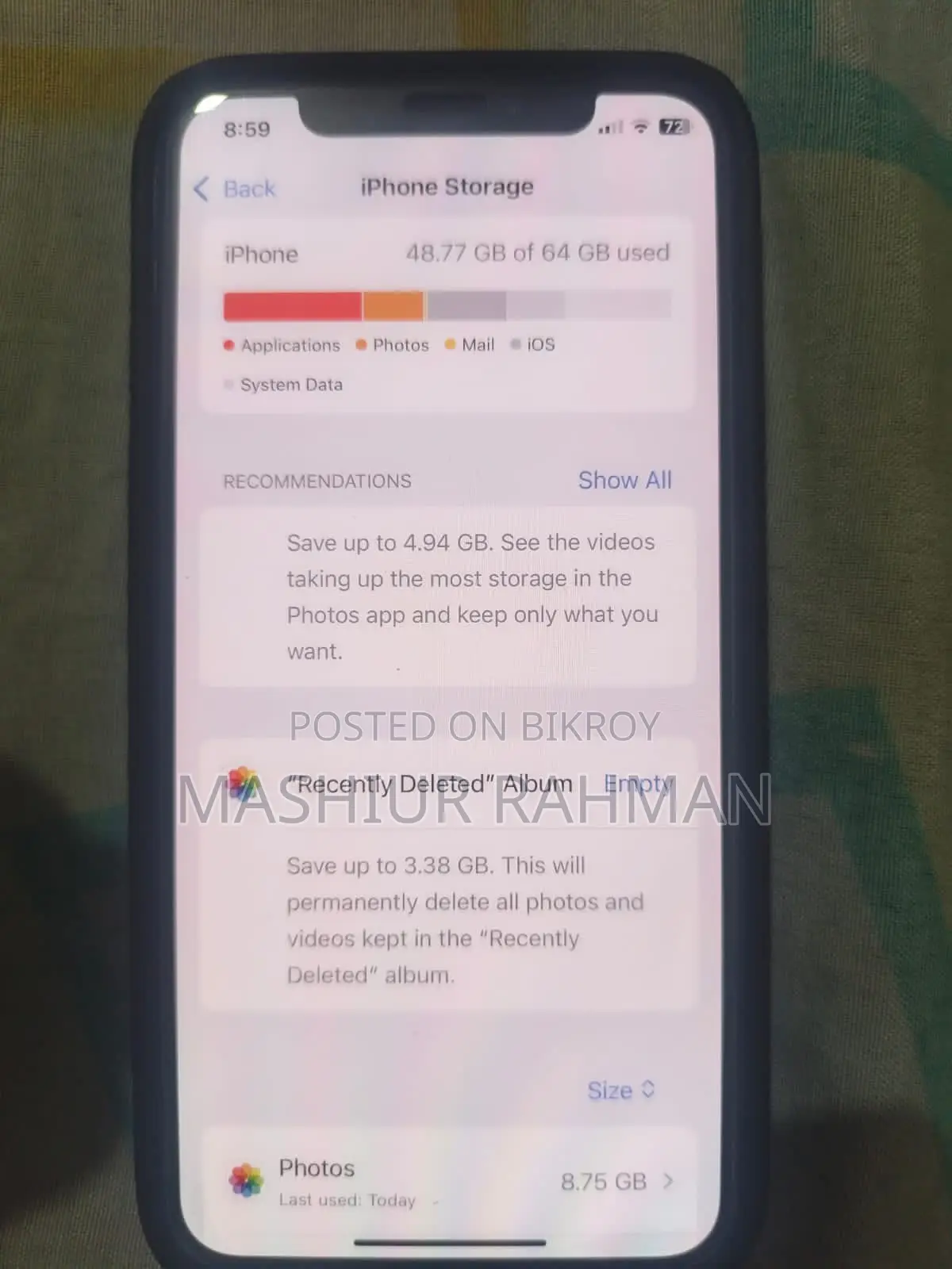 Apple iPhone XS 64 GB Silver