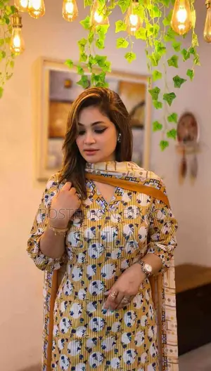 কটন গাউন থ্রি পিস সুতি কাপড়ের গ্রাউন্ড/গোল থ্রি পিস কালেকশন পিও