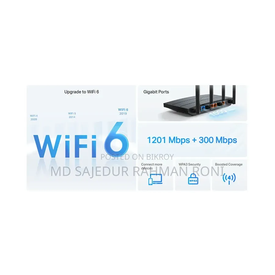TP-Link Archer AX12 AX1500 Dual-Band WiFi 6 Router