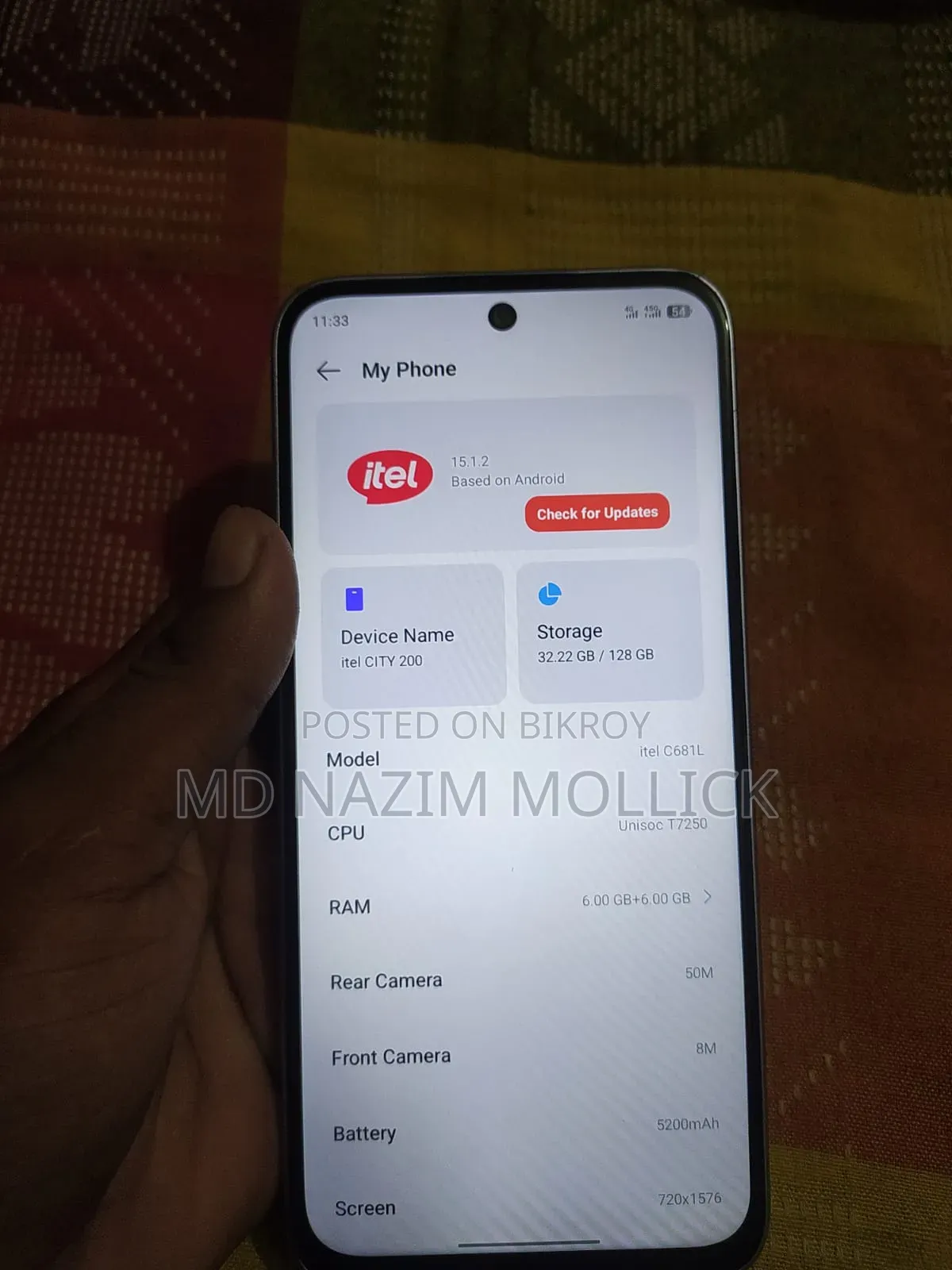 Itel City 200 128 GB White