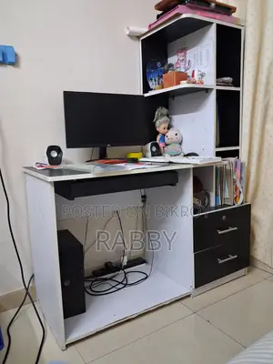 রিডিং কাম কম্পিউটার টেবিল অ্যান্ড বুক শেলফ