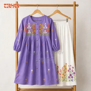 Embroidery Kurti Two PC Set